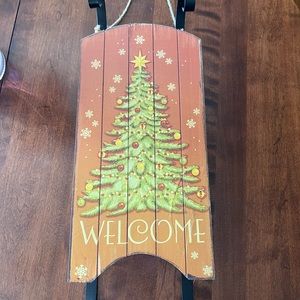 Christmas in July! Holiday Tree-welcome sign, sleigh wall decor